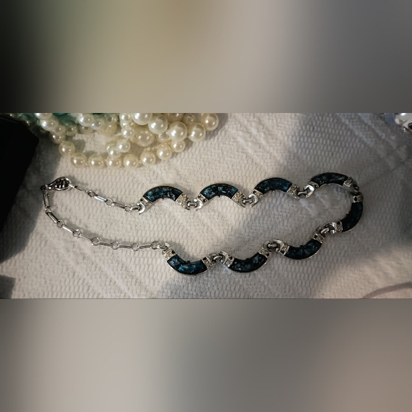 VINTAGE Coro 1950's Rhinestone Thermoset Lucite Necklace 16" Inches Long - Picture 11 of 16